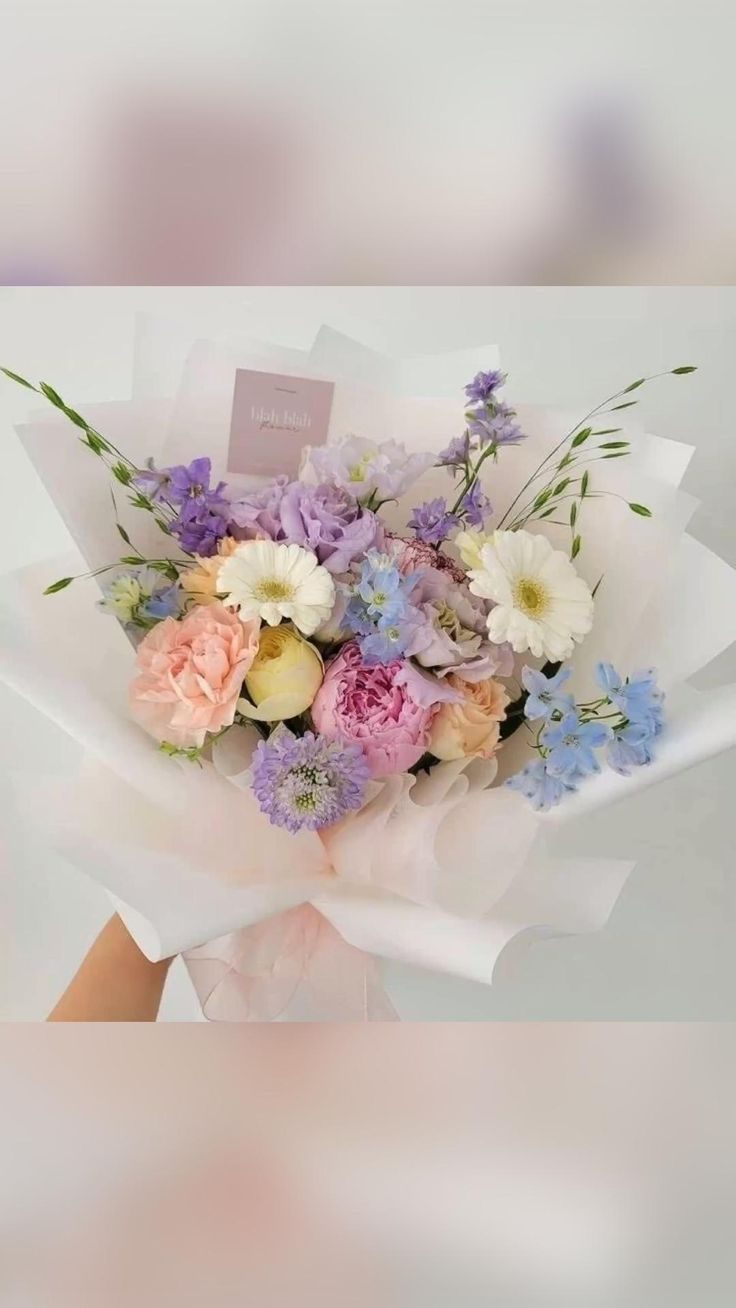 Elegant Pastel Mixed Flower Bouquet