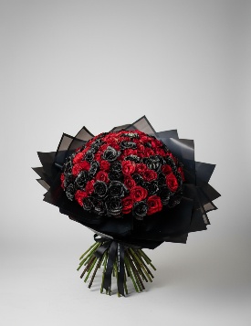 Black and red rose
