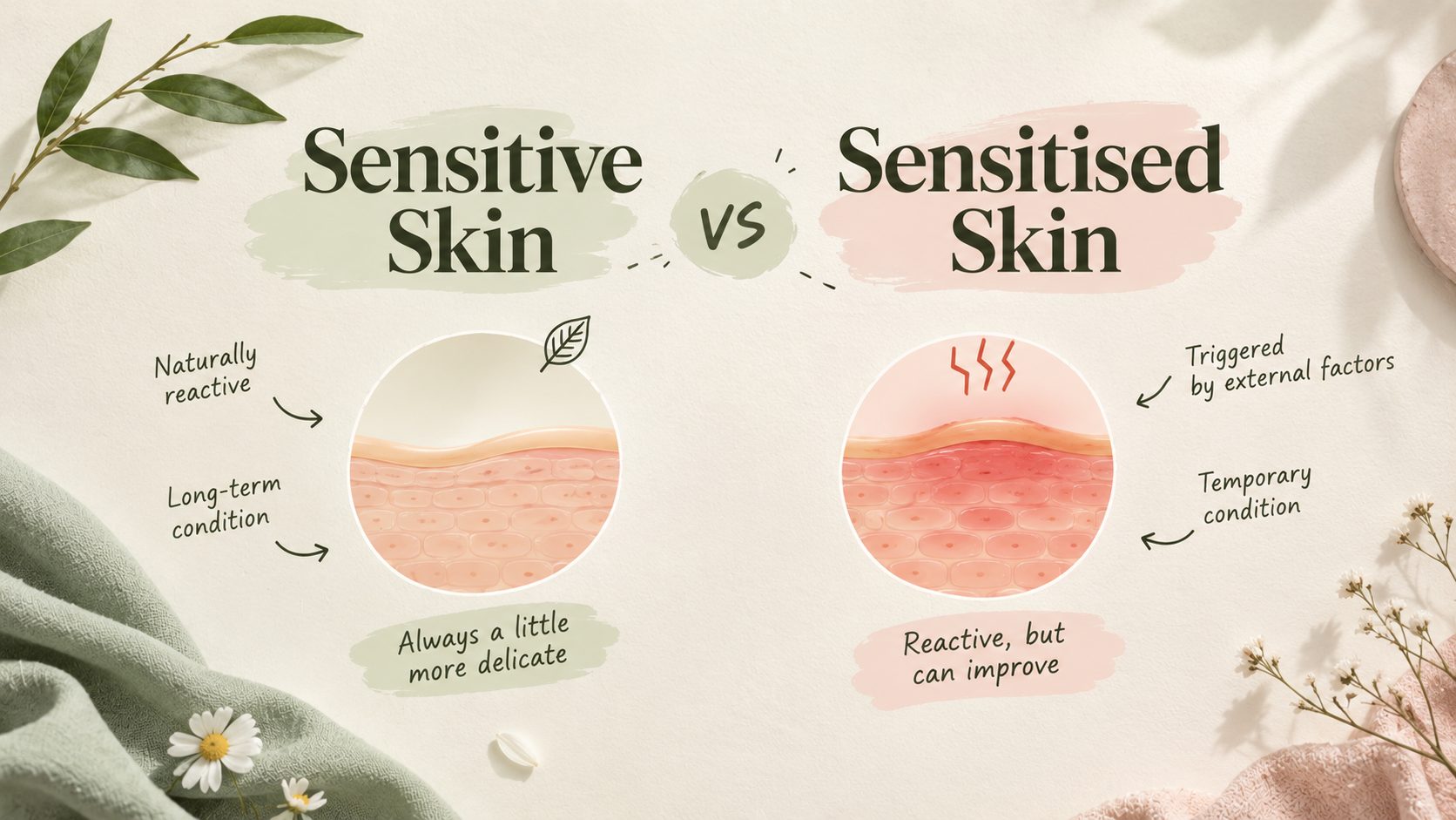 Sensitive Skin vs Sensitised Skin: Know the Difference