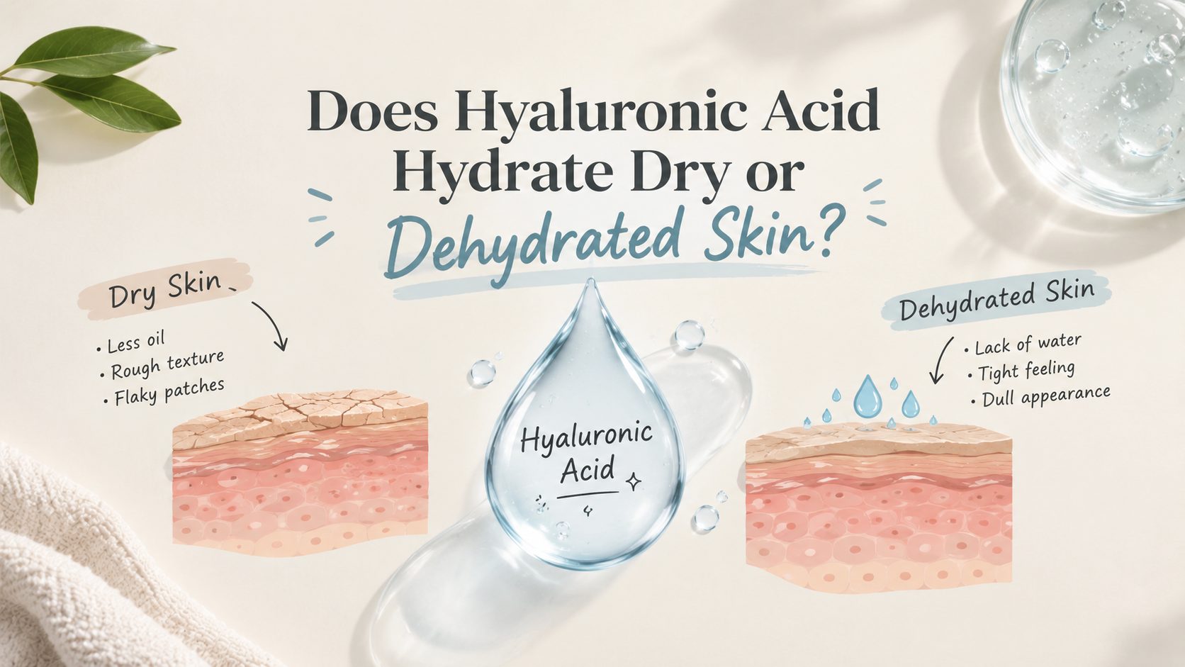 Does Hyaluronic Acid Hydrate Dry or Dehydrated Skin?