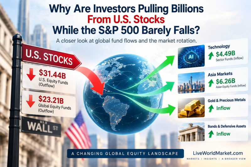 Why Are Investors Pulling Billions From U.S. Stocks While the S&P 500 Barely Falls?