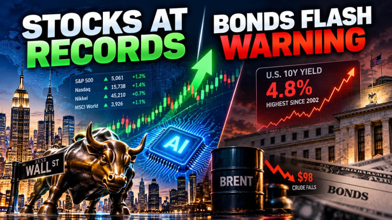 Stocks Hit Record Highs While Bond Yields Flash a Warning: Which Market Is Right?