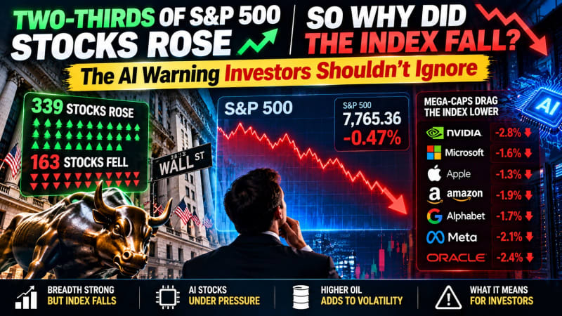 Two-Thirds of S&P 500 Stocks Rose—Why Did the Index Fall? AI Warning