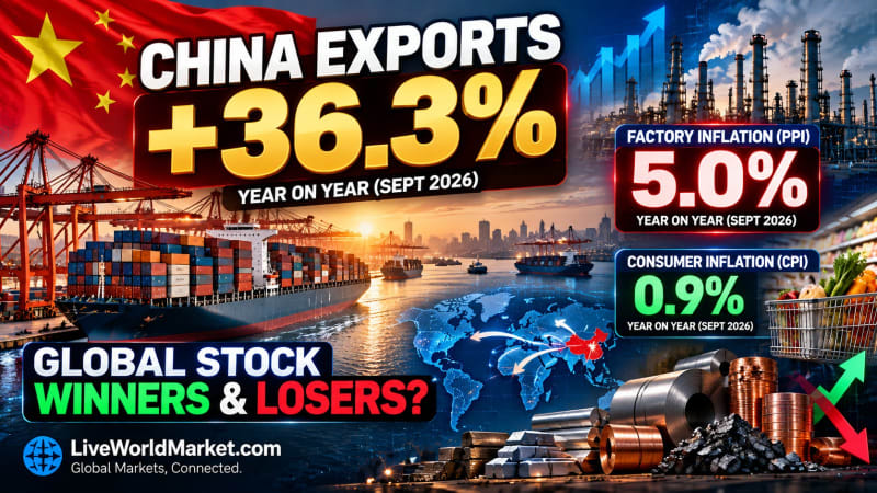 China Exports Surge 36.3%, PPI Hits 5%: Stock Winners & Losers