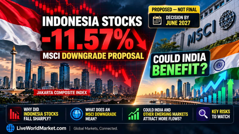 Indonesia Stocks Crash 11.57%: Will MSCI Downgrade Benefit India?