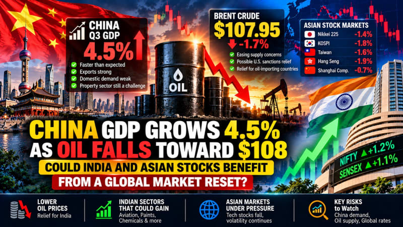 China GDP Grows 4.5% as Oil Falls: Can India Stocks Benefit?