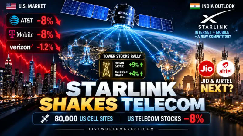 SpaceX 80,000 Cell Sites: Will Starlink Challenge Jio & Airtel?