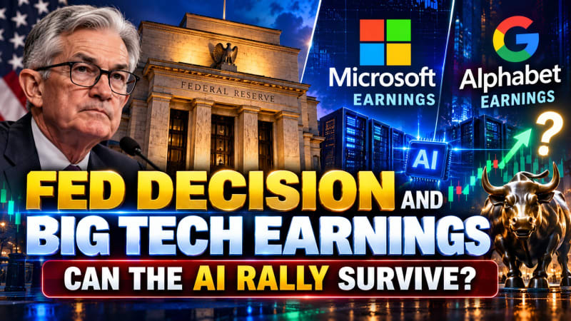 Fed Decision and Microsoft–Google Earnings: Two Critical Tests for the AI Stock Market Rally