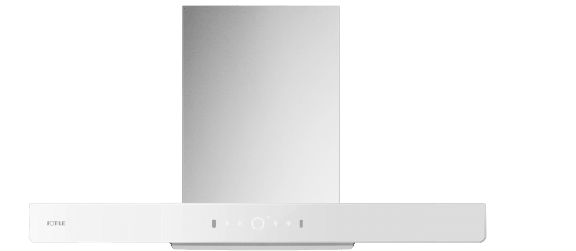 EMG9008-CW 90cm White Glass Range Hood(with Decoration Cover)