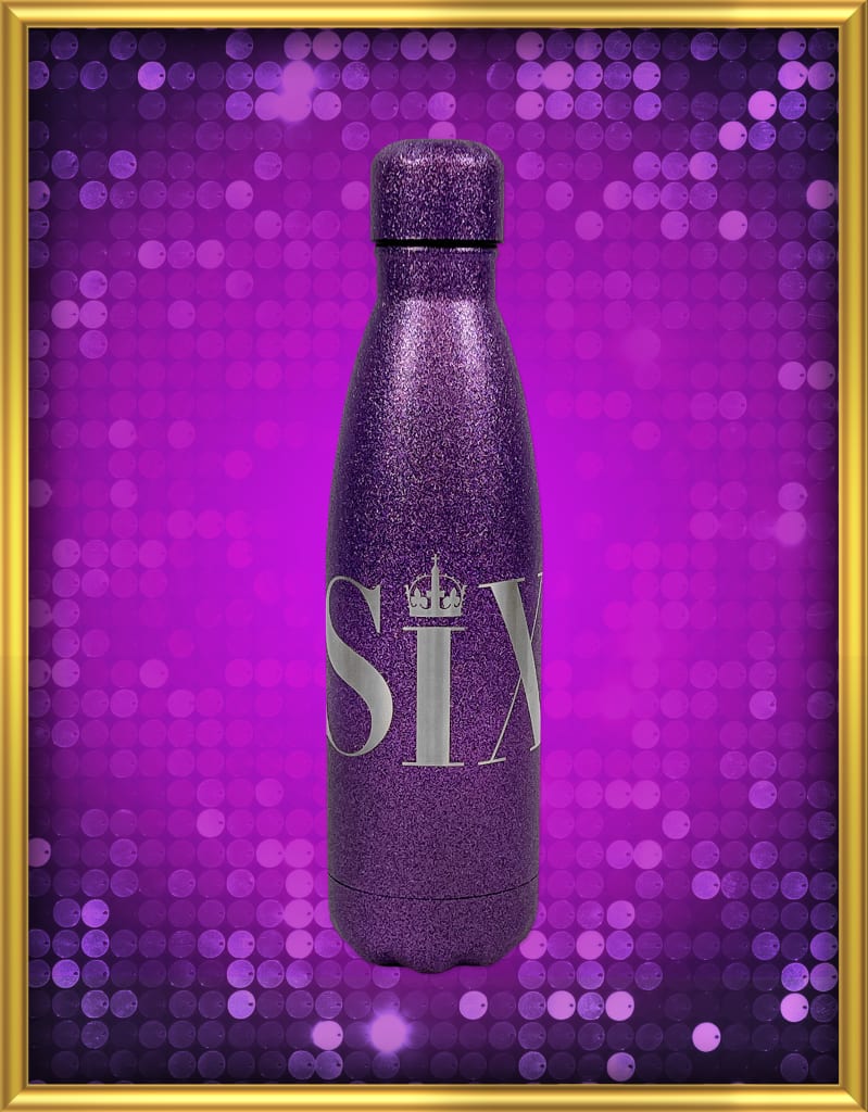 six-the-musical-merchandise-drink-bottle-purple-glitter
