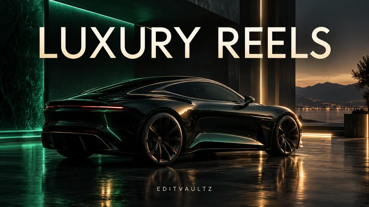 Illustrated unbranded sports car with emerald studio lighting