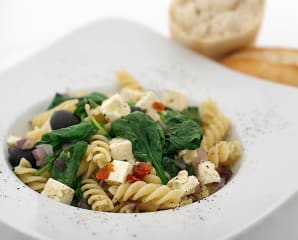 Fusilli spinaci - spenatpasta med fetaost 