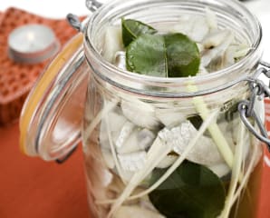 Lime- och citrongrässill med chilismak