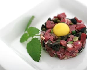 Oxfilétartar med vaktelägg (vickning)