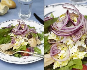 Kycklingsallad med parmesanröra