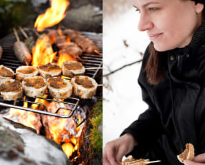 Grillade tomat- och basilikabröd