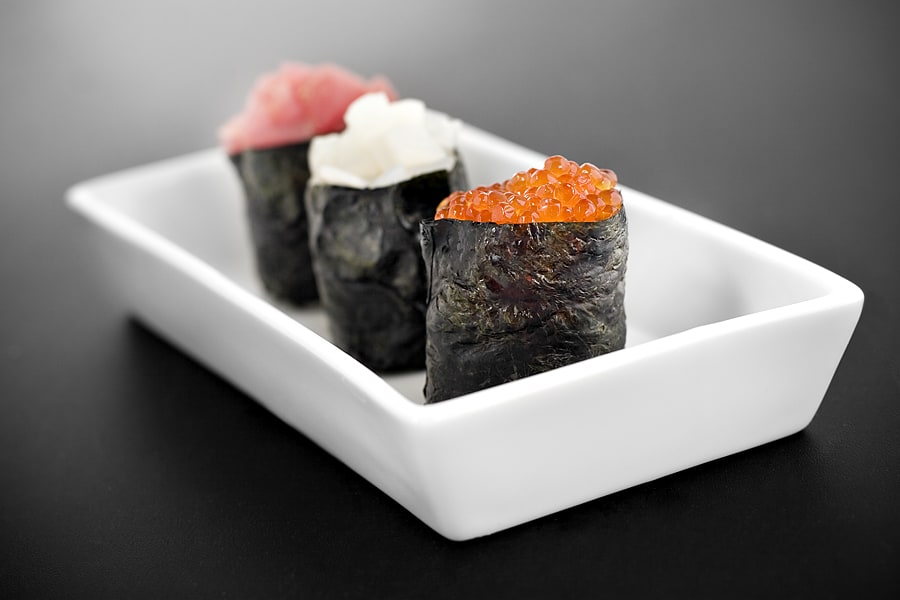 Gunkan maki - sushibåt/cylindrar