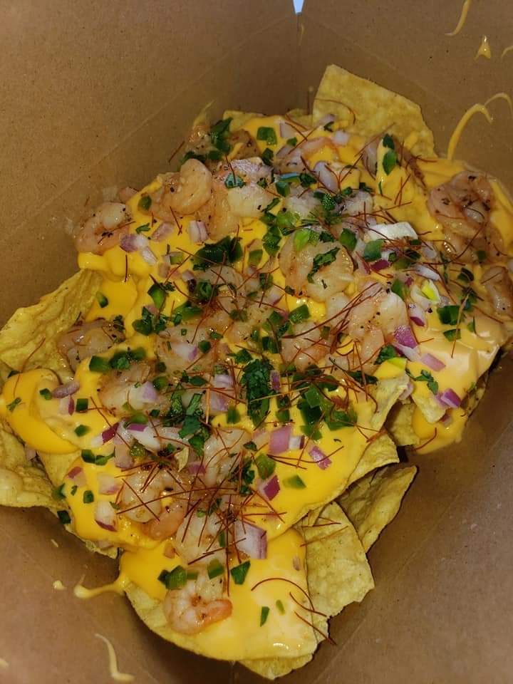 Garlic Shrimp Nachos