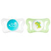 Soother:Physio Micro Silicone 0-2m Blue/Green 2pc