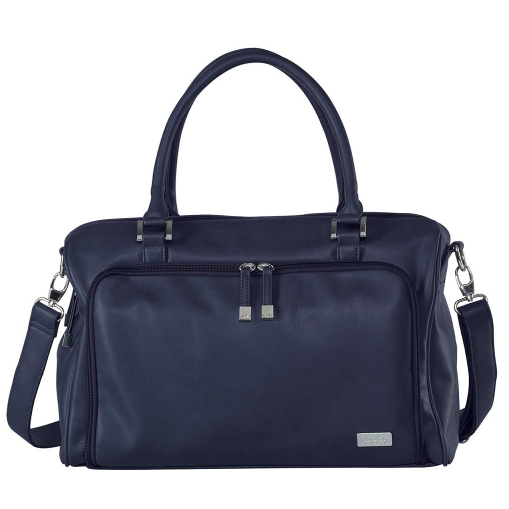 ISOKI DOUBLE ZIP SATCHEL ESPERANCE NAVY