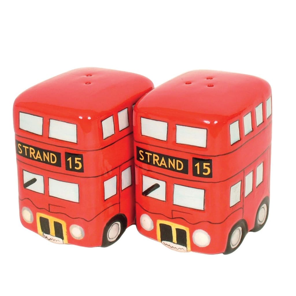 ROUTEMASTER LONDON BUS NOVELTY SALT AND PEPPER POTS CRUET SET NEW IN GIFT BOX | UK