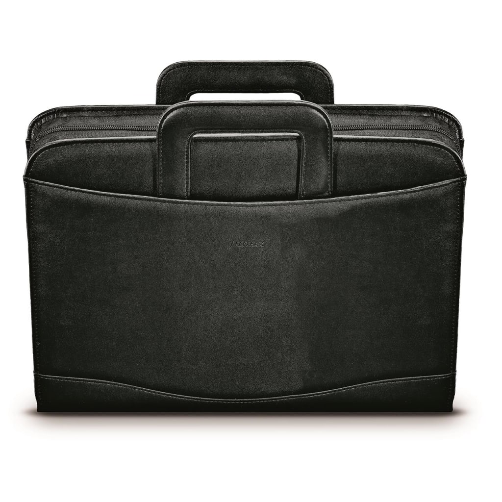 A4 METROPOL ZIP FOLDER W/HNDL BLACK