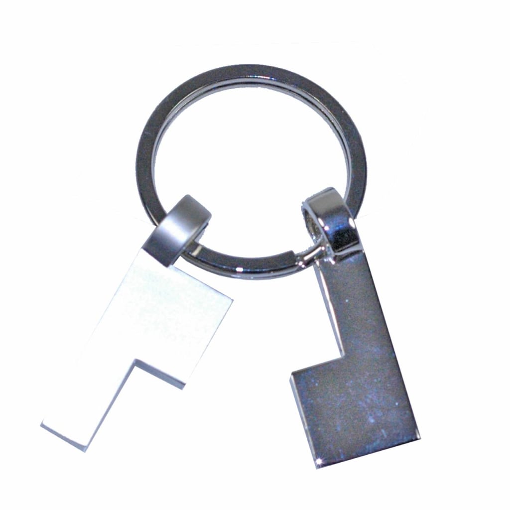 Silver Block Accessory LIFEFX Silver Block Puzzle Keyring
