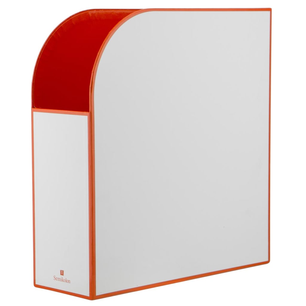 SEMIKOLON Magazine Box White / Orange