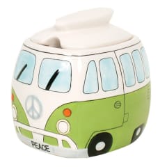 PEACE CAMPERVAN SUGAR POT GREEN