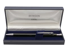 RONSON CENTURY PEN G/B - BLACK  CHROME