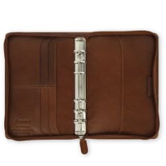 PERSONAL LOCKWOOD ZIP ORGANISER COGNAC