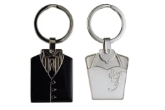 Blk/White Wedding Keyring