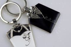 Blk/White Wedding Keyring