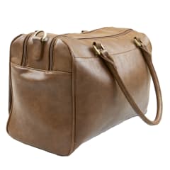 DOUBLE ZIP SATCHEL REDWOOD CHESTNUT