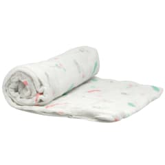 MUSLIN SWADDLE WRAP 1PK - FEATHERS