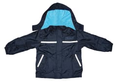 WATERPROOF JACKET AQUA/NAVY MEDIUM