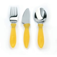 LETS EAT CUTLERY 3PCS YELLOW