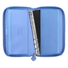 PERSONAL COMPACT SAFFIANO ZIP ORGANISER VISTA BLU