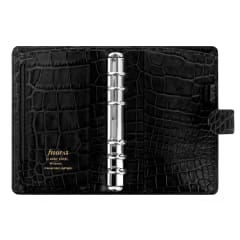FILOFAX PERSONAL CLASSIC CROC ORGANISER EBONY