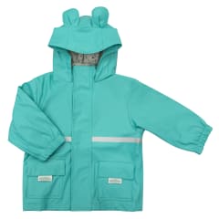 SILLY BILLYZ WATERPROOF JACKET AQUA BEAR HOOD XLARGE