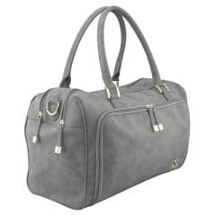 DOUBLE ZIP SATCHEL STONE GREY