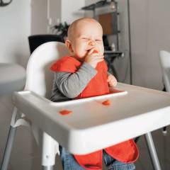 SILLY BILLYZ TOWEL HIGHCHAIR HUGR BIB RED