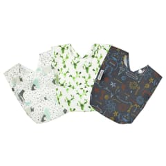 SILLY BILLYZ Nylon Pocket Bib 3pk Boy