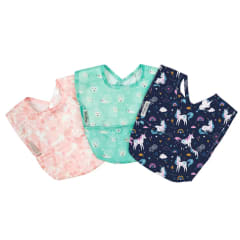 SILLY BILLYZ Nylon Pocket Bib 3pk Girl