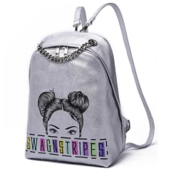 ISOKI SWAG N STRIPES BACKPACK - PURE SILVERA