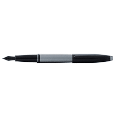 Calais Matte Grey/Black Fountain Pen, Fine Nib