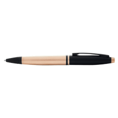 Calais Brushed Rose Gold/Black Ballpoint Pen