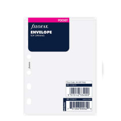 FILOFAX Pkt Refill Top Open Envelope Transparent
