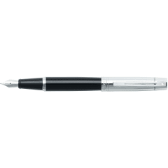 Sheaffer® 100 9313 Glossy Black Fountain Pen With Chrome cap and Chrome trim - Fine
