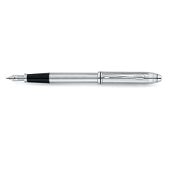 Townsend Lustrous Chrome Fountain Pen with Fine Stainless Steel Nib